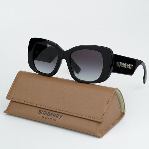 NEW Burberry BE4410 4038F2 Black Dark Grey Women Sunglasses BE 4410 - Picture 2 of 10